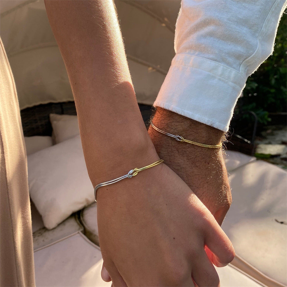 2 Pieces Infinity Bond Bracelet Minimalist