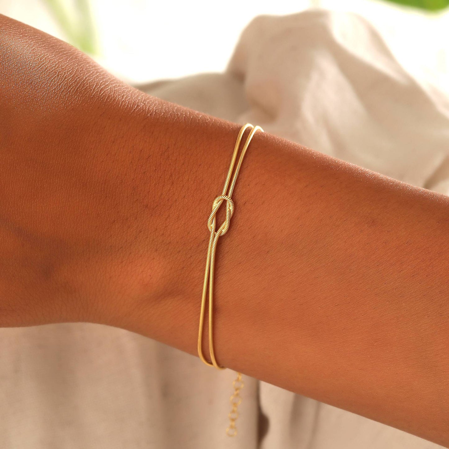 2 Pieces Infinity Bond Bracelet Minimalist