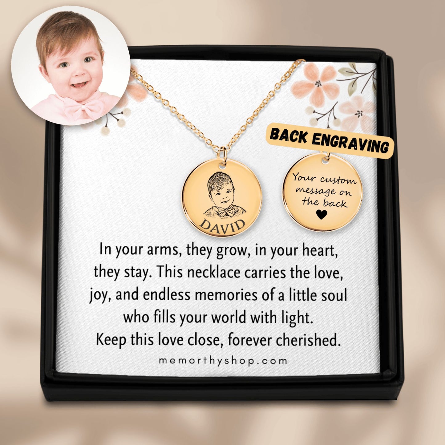 Baby Photo Necklace
