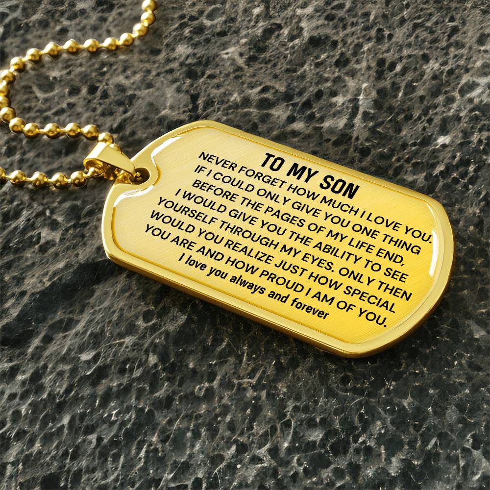 To My Son - Never Forget Love Tag - Gift Set