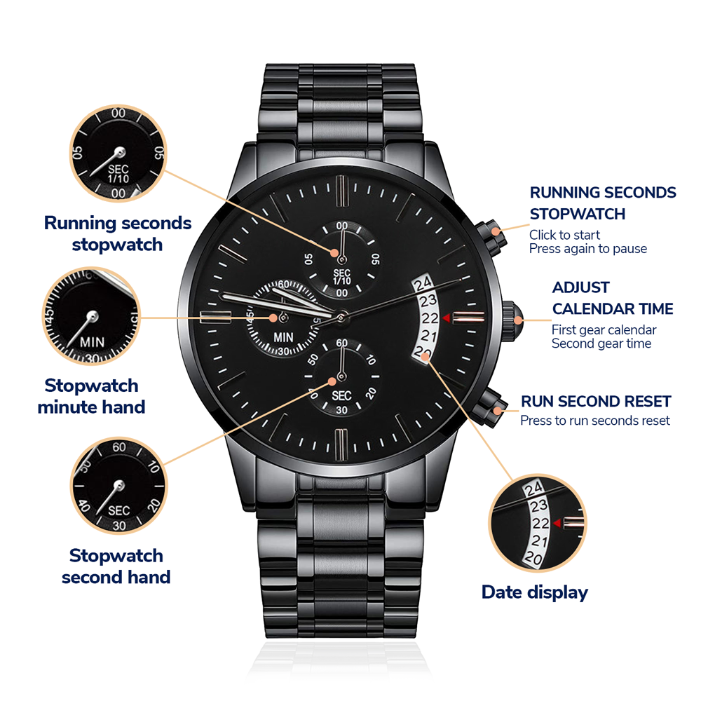 To My Husband - Proud To Be Yours - Engraved Premium Watch - Gift Set