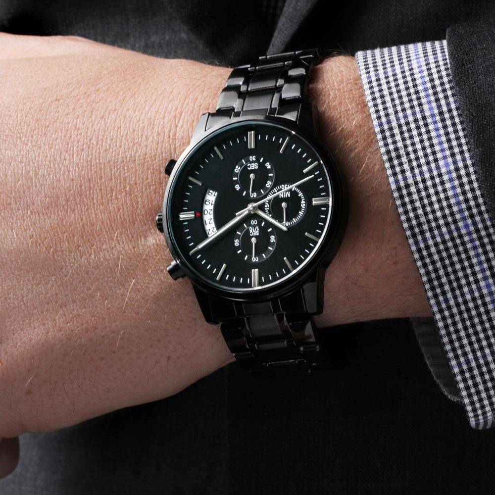 To My Husband - Proud To Be Yours - Engraved Premium Watch - Gift Set