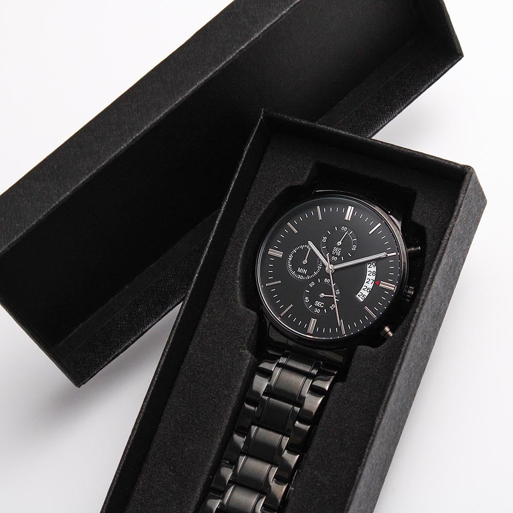 To My Husband - Proud To Be Yours - Engraved Premium Watch - Gift Set