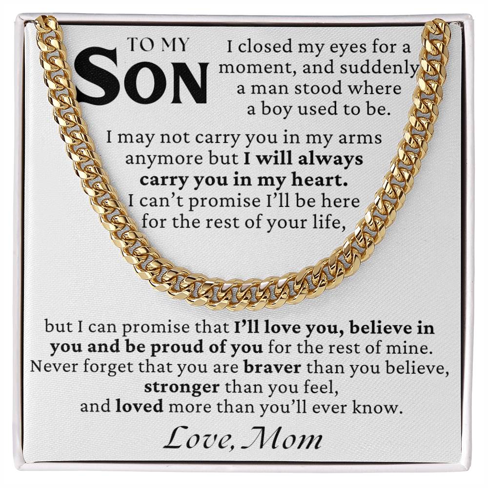To My Son - I May Not Carry You In My Arms Anymore - Gift Set