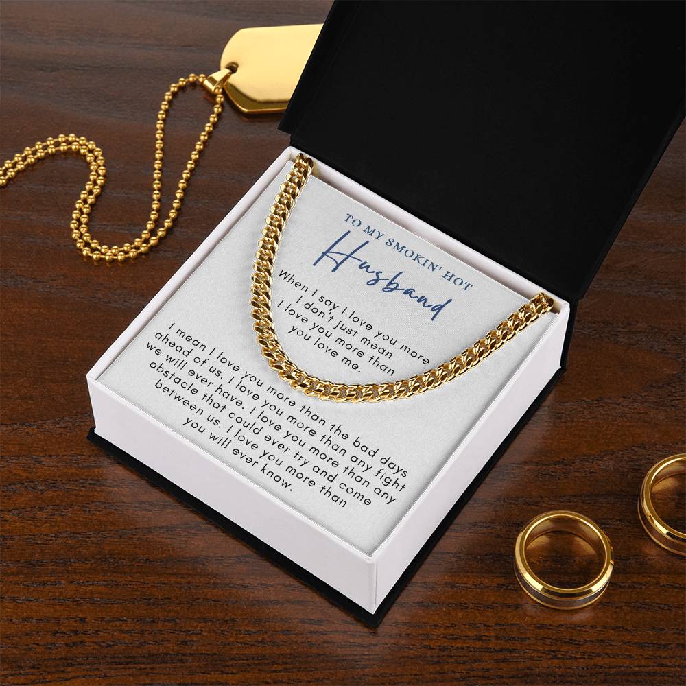 To My SMOKIN' HOT Husband - Link Chain WBG