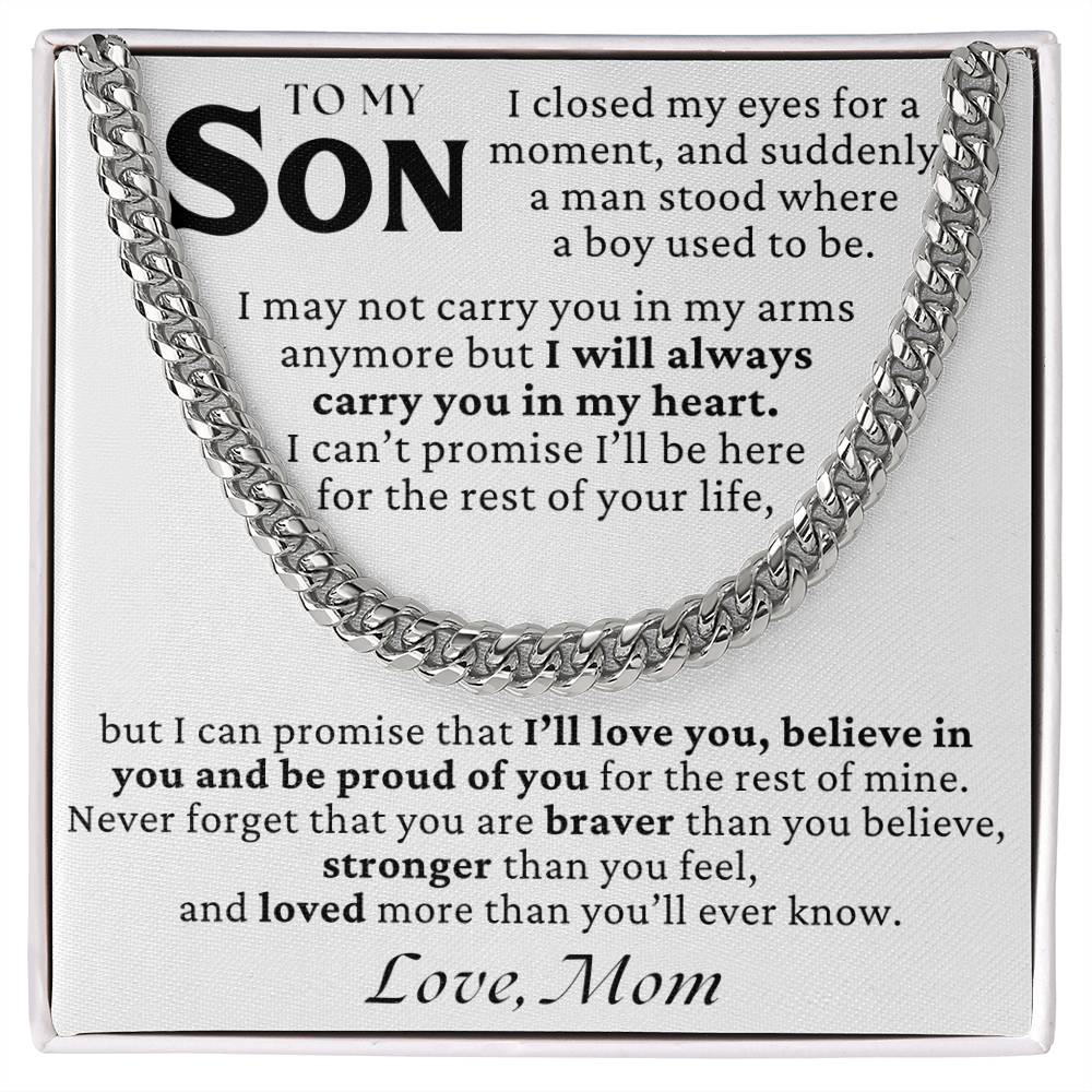 To My Son - I May Not Carry You In My Arms Anymore - Gift Set