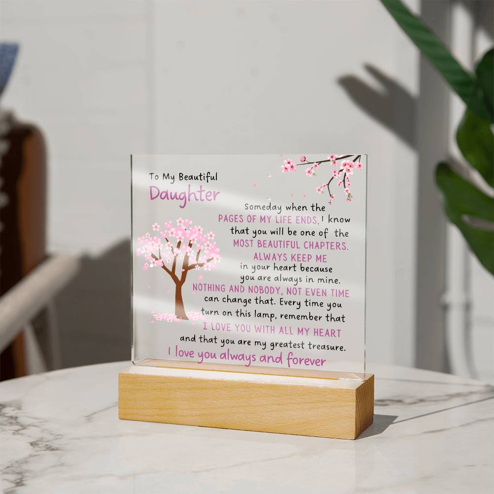 To My Daughter Printed Acrylic - Pages End