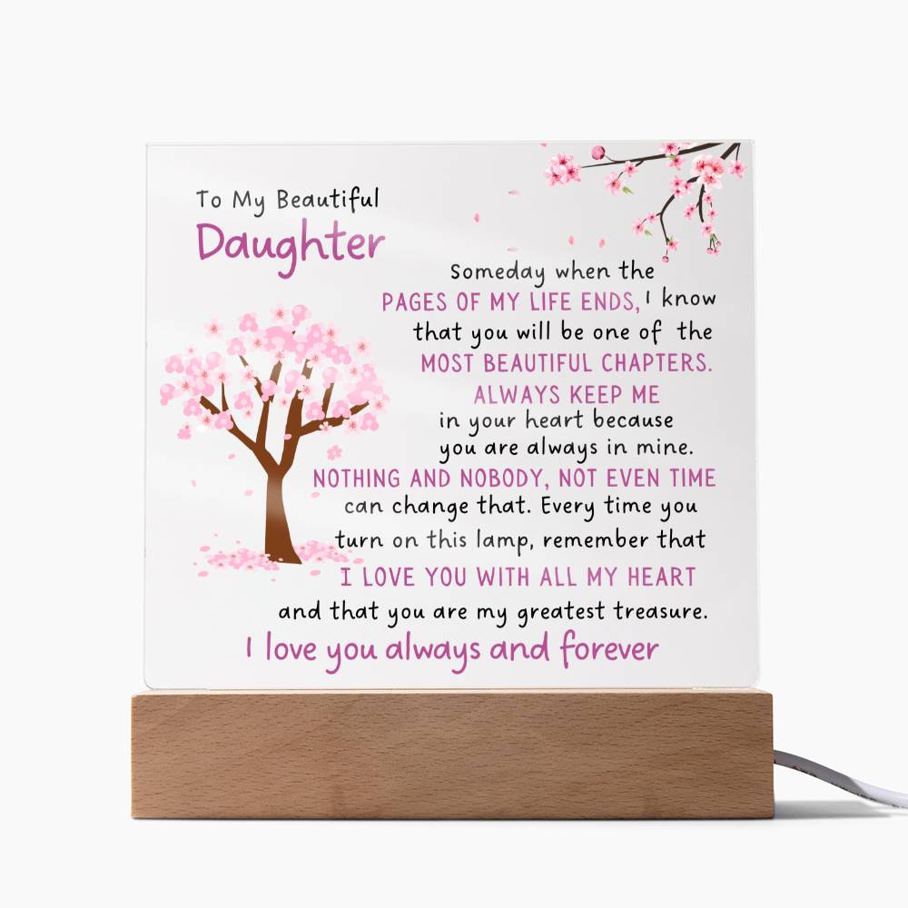 To My Daughter Printed Acrylic - Pages End