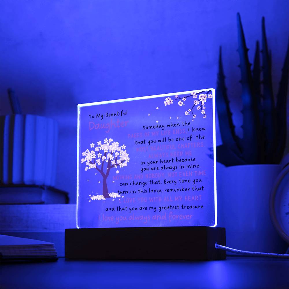 To My Daughter Printed Acrylic - Pages End