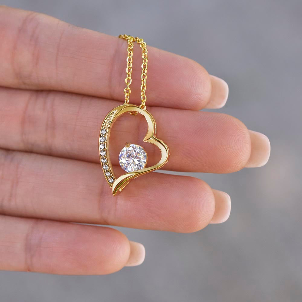 To My Future Wife - Can't Live Without You - Forever Heart Necklace