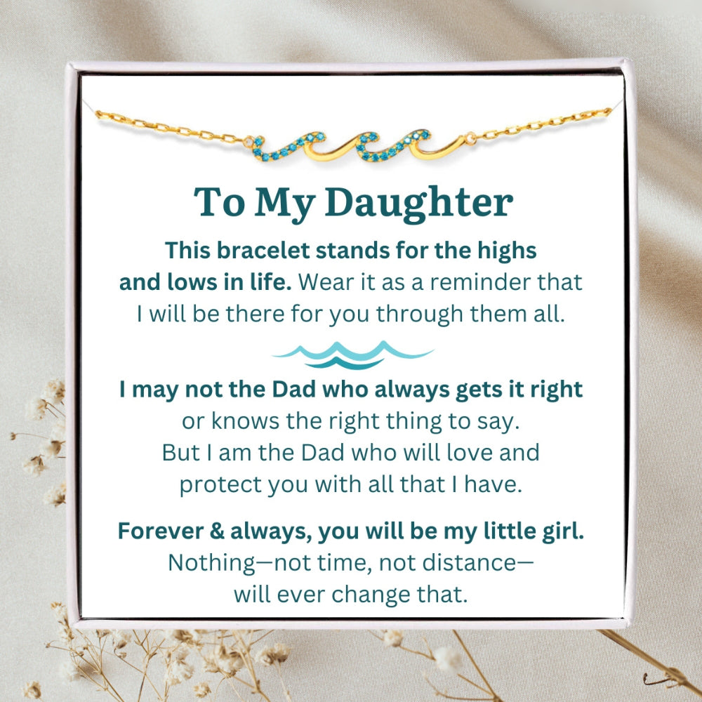 To My Daughter: Highs & Lows Bracelet - Dad