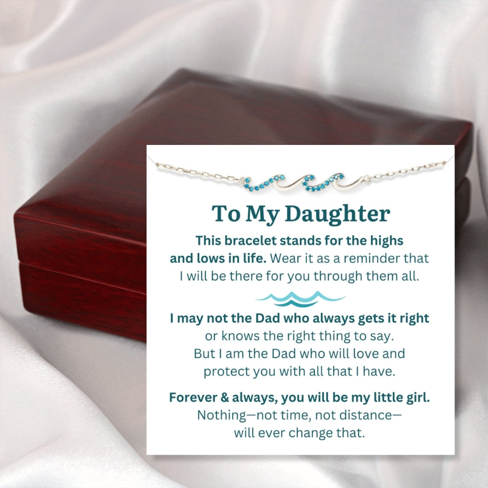 To My Daughter: Highs & Lows Bracelet - Dad