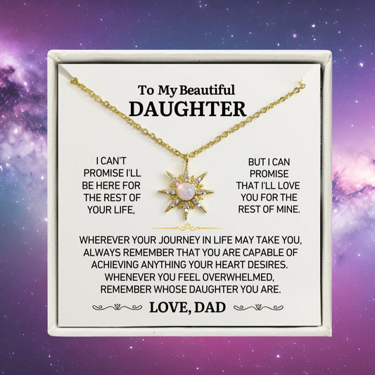 To My Daughter  - You Are Capable - Star Necklace