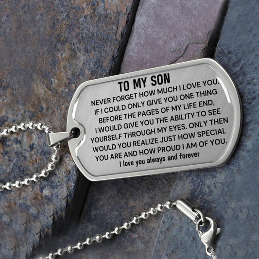 To My Son - Never Forget Love  Tag - Gift Set