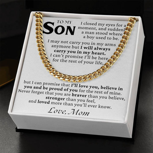 To My Son - I May Not Carry You  In My Arms Anymore - Gift Set