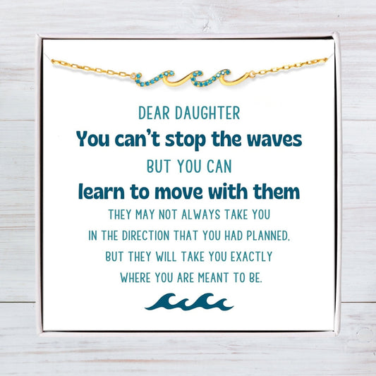 To My Daughter - Triple Waves Bracelet
